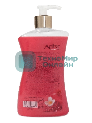 Жидкое мыло жемчужное Active 450 мл. С дозатором. Гранат и цветок (511801637)