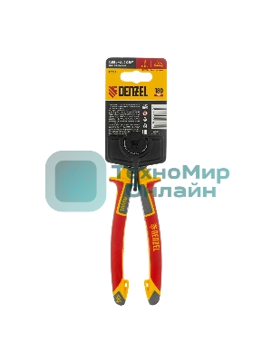 Бокорезы Denzel диэлектрические рукоятки, до 1000 В, трехкомпонентные рукоятки, 180 мм