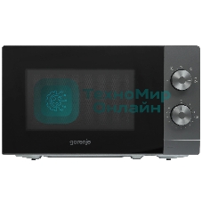 Микроволновая печь Gorenje MO20E1T4 серый/черный, 20 л, 700 Вт, переключатели - поворотный механизм