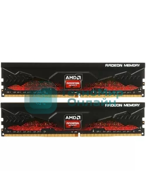 Оперативная память AMD Radeon R9, DDR4, 16GB (2x8GB), 3200MHz, CL16, DIMM, с радиатором, черный