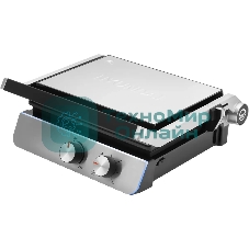 Гриль электрический Hyundai HYG-4046 2200Вт черный/серебристый