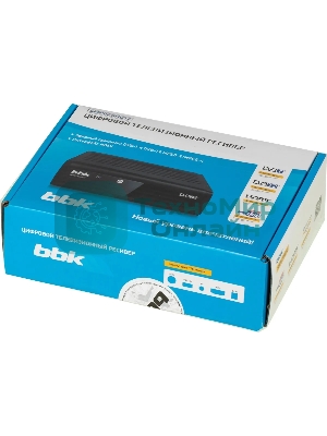 Приставка для цифрового ТВ BBK SMP025HDT2 черный, DVB-T2, DVB-T, HDMI, USB 2.0