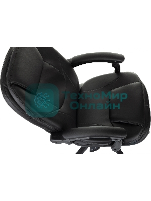 Кресло Бюрократ CH-868N-BF черный, экокожа, подставка для ног