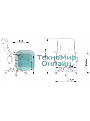 Кресло Бюрократ T-9926WALNUT черный, кожа