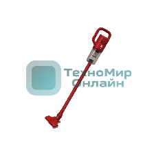 Пылесос вертикальный Homestar HS-1027 красный, питание от аккумулятора, 200 Вт, уборка сухая, пылесборник 1.5 л