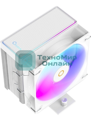 Кулер для процессора Ocypus Gaммa A40 WH ARGB Digital, 100мм ARGB FAN, Top Display Panel, 4 HEAT PIPES, 4-PIN PWM, 600-2400 RPM, 29.5DBA, HYDRO BEARING, LGA115X/1200/1700/18XX, AM4/AM5