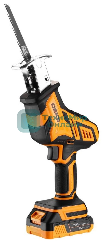 Сабельная пила аккумуляторная DEKO DKRS20-Li, 20В, 1x3.0А·ч