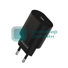 Сетевое зарядное устройство Maxvi SFC-125PD Type-C 3А 25W PD QC3.0 черный