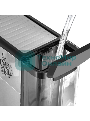 Кофеварка рожкового типа электрическая Endever Costa-1089, объем-1,2л, стальной/черный, мощность 1350 Вт, давление 20 бар