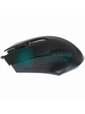 Мышь проводная Qumo Office M14 черный, 1000 dpi, USB, кнопки - 3