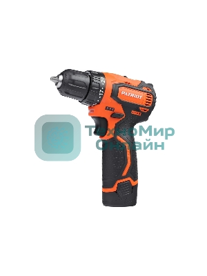 Дрель-шуруповерт Patriot BR 368Li, Аккумуляторная, 12В, 2 АКБ, Кейс