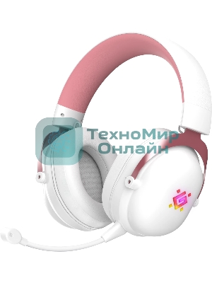 Гарнитура Defender Sabotauge белый/розовый, беспроводная + проводная, Bluetooth