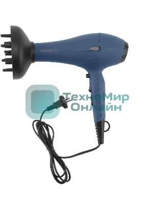 Фен Polaris PHD 2600ACi Salon Hair синий, 2600 Вт, ионизация