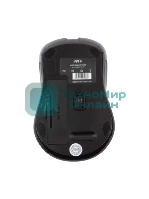 Мышь беспроводная HIPER HOMW-101-BT черный, 1600 dpi, радиоканал, USB, кнопки - 4