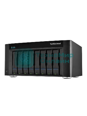 Система хранения данных Infortrend EonStor GSe Pro 100 8bay. Intel Atom 2.4GHz 4C CPU, 1x4Gb non-ECC, 4x1GbE(RJ45), 2x USB 2.0, 2x USB 3.0, 1x Host Board slot, 1xPSU and 8 drive trays (GSe Pro 108-C)