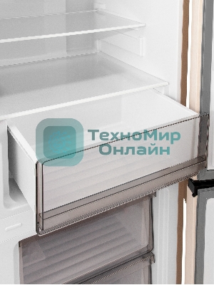 Холодильник Smile SRF348BGT бежевый мрамор двухкамерный 215/95 л морозилка снизу, No Frost