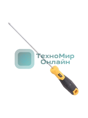 Крестовая отвертка Deli DL633150 PH0x150мм CR-V, Двухкомпонентная ручка. Хромированная.