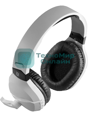 Гарнитура Defender Phantom Pro белый, беспроводная + проводная, Bluetooth, USB / mini jack 3.5 мм