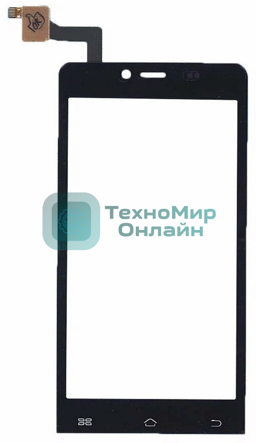 Сенсорное стекло (тачскрин) для Micromax Q370, черное