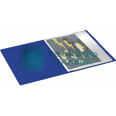 Папка с 60 прозрачными вкладками Silwerhof Eco A4, пластик, 0.7мм, синий