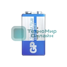 Солевая батарейка GP PowerPlus 9V Крона - 1 шт. в пленке