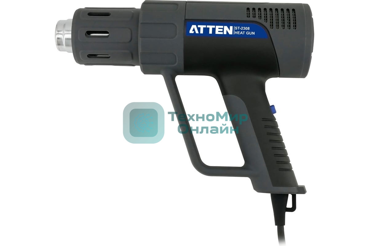 Фен технический ручной цифровой Atten ST-2308 230В, 2100 Вт, 50-650℃, светодиодное меню