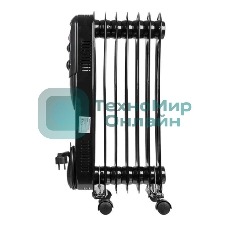 Обогреватель масляный Ресанта ОМПТ-7НЧ (7 секций) черный, 1500 Вт, 15 м2, термостат 67/3/13