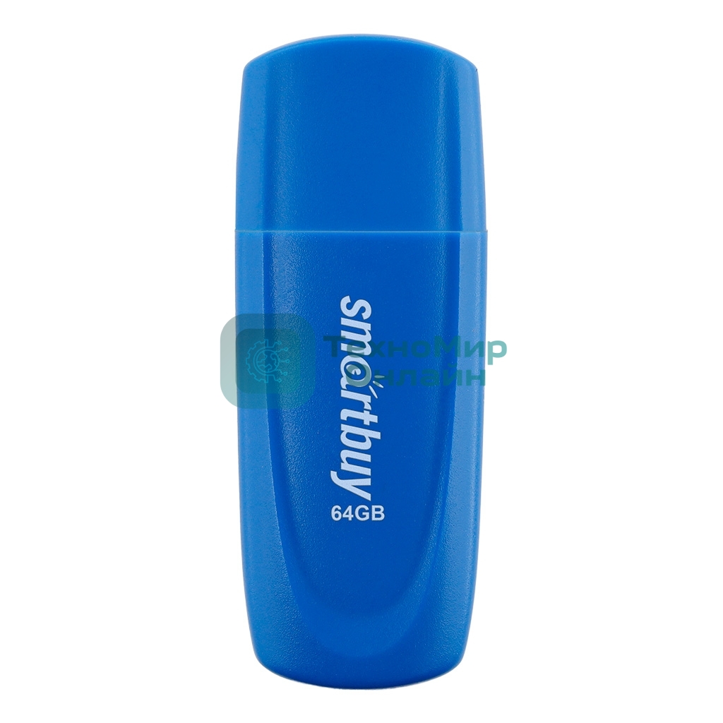 Флешка USB Smartbuy Scout Blue (SB064Gb2SCB), 64Gb, USB 2.0, R/W 15/8, синий