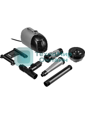 Насос фонтанный Denzel FNP110-34, 112 Вт, подъем 3,4 м, 3400 л/ч, колокольчик/каскад/гейзер