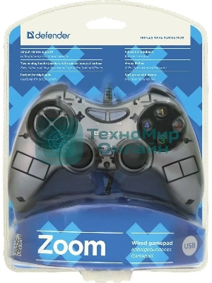 Геймпад Defender Zoom USB Xinput, 10 кнопок, 2 стика