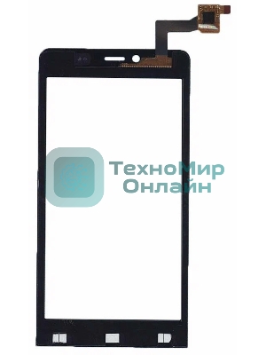Сенсорное стекло (тачскрин) для Micromax Q370, черное
