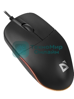 Мышь проводная Defender Azora MB-241 черный, 1200 dpi, USB, кнопки - 3