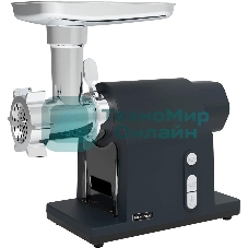 Мясорубка электрическая Rondell RDE-1452 графит/серебристый, 2000 Вт, 1.5 кг/мин, реверс, защита от перегрузки, насадки - 5