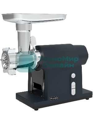 Мясорубка электрическая Rondell RDE-1452 графит/серебристый, 2000 Вт, 1.5 кг/мин, реверс, защита от перегрузки, насадки - 5