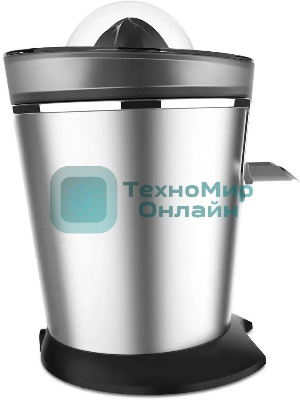 Соковыжималка BQ J1732 чёрный/серебристый, цитрусовая, 125 Вт, 250 мл, механическое