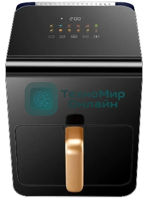 Аэрогриль Panasonic NF-CC600ATS черный, 1450 Вт, 6 л, сенсор, 11 программ