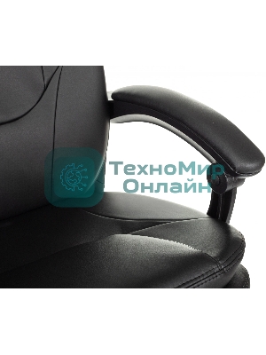 Кресло Бюрократ CH-868N-BF черный, экокожа, подставка для ног