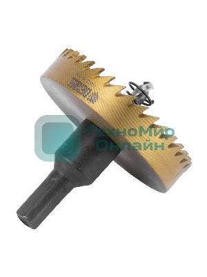 Коронка по металлу Denzel HSS, 63 мм, нитридтитановое покрытие