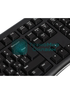 Клавиатура проводная Logitech K120 EER, USB, черный