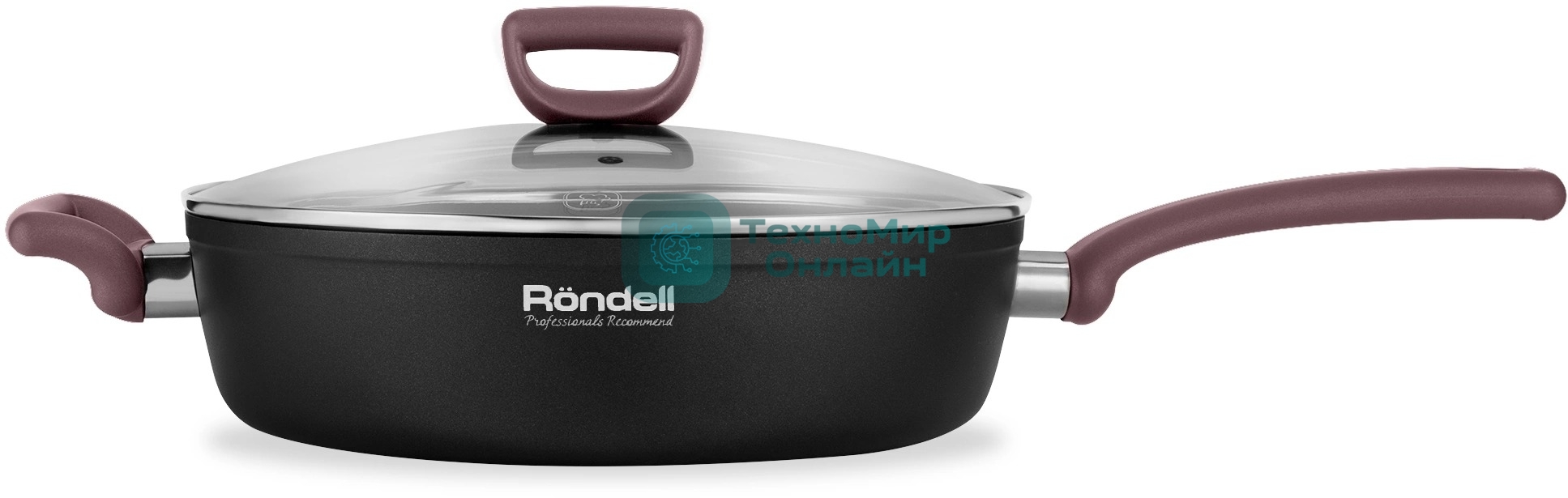 Сотейник Rondell Fest RDA-1526 d=28 см, (с крышкой) черный