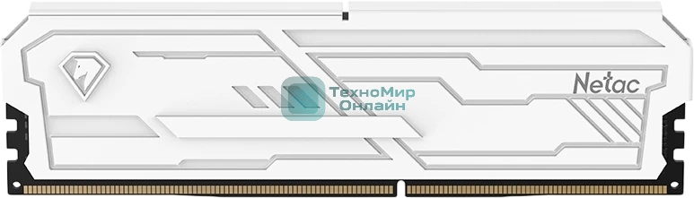 Оперативная память Netac Shadow III, DDR4, 8GB (1x8GB), 3200 MHz, CL16, с радиатором, белый