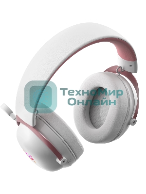 Гарнитура Defender Sabotauge белый/розовый, беспроводная + проводная, Bluetooth