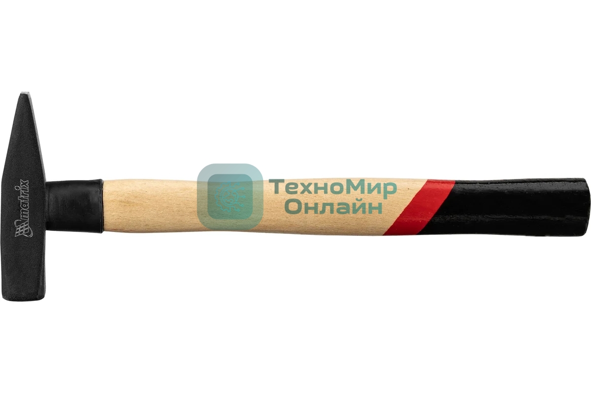 Молоток слесарный Matrix 300 г, квадратный боек, деревянная рукоятка