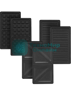 Вафельница Kitfort КТ-3611 800Вт черный/фиолетовый