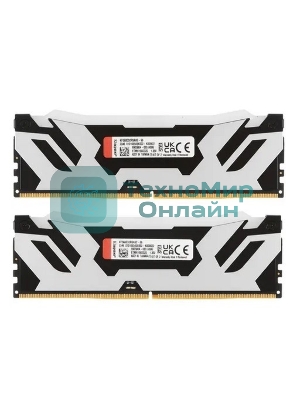 Оперативная память Kingston Fury Renegade, DDR5, 96Gb (2x48GB), 6000MHz, CL32, DIMM, с радиаторами, cеребристый/черный