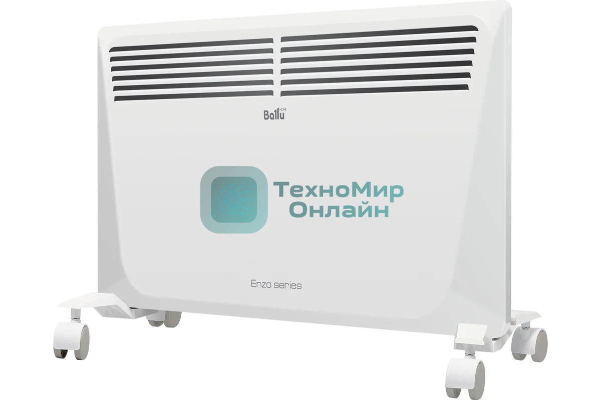 Конвектор электрический Ballu Enzo BEC/EZER-1500 белый, 1500 Вт, 20 м2, термостат, дисплей