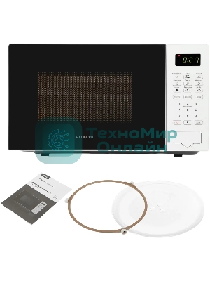 Микроволновая печь Hyundai HYM-D2077 белый, 20 л, 700 Вт, переключатели - сенсор