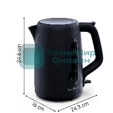 Чайник электрический Moulinex BY2M0810 1.7 л, 2400 Вт, черный