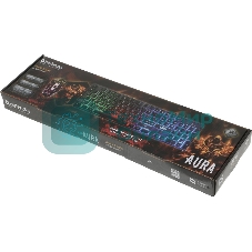 Комплект клавиатура+мышь Defender Aura MKP-117 проводной, USB, 2400 DPI, черный