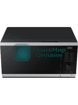 Микроволновая печь Samsung MS23DG4504ATBW нержавеющая сталь/черный, 23 л, 800 Вт, переключатели - сенсор, поворотный механизм